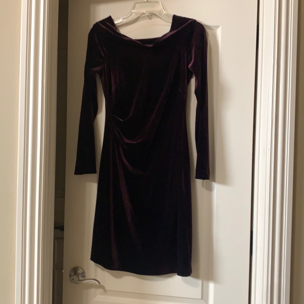 Stunning Velvet dress -Eggplant in color - bought at dillards